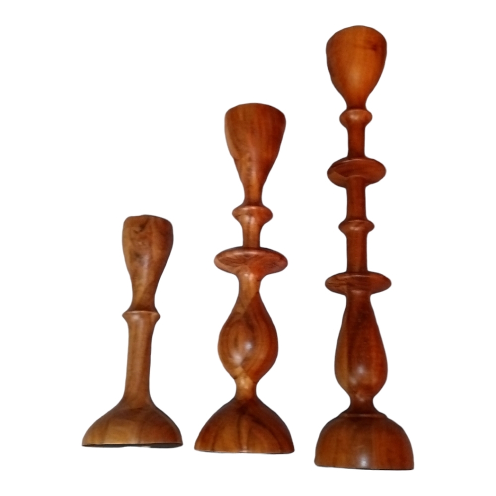 Crate and barrel Vantaa natural taper candle holders